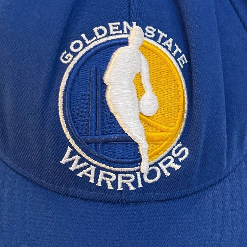 RARE NBA Logo x Golden State Warriors Flexfit Baseball Hat by Adidas, Size L/XL - Picture 1 of 9